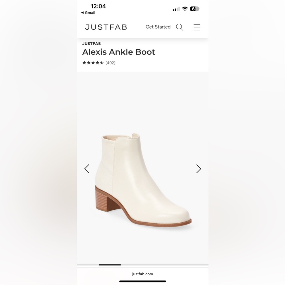 Alexis Cream Ankle Booties